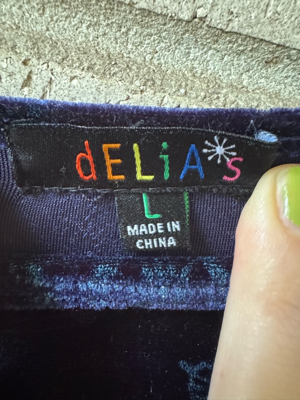Y2K Delia’s Velvet Butterfly Slip Dress – Indie Sleaze Fairy Grunge Mini Large - Picture 5 of 5